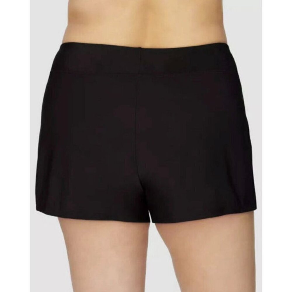 Swim Solutions Lined Swim Shorts Plus Size 22W Tummy Control UPF High Waist NWT